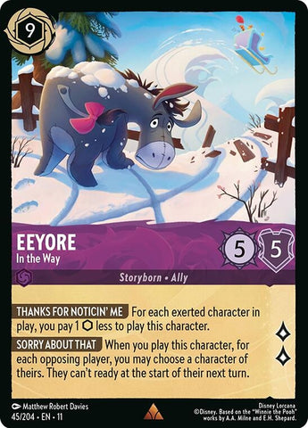 Image for Eeyore - In the Way (45/204) (Winterspell) - Disney Lorcana