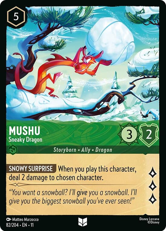 Image for Mushu - Sneaky Dragon (82/204) (Winterspell) - Disney Lorcana