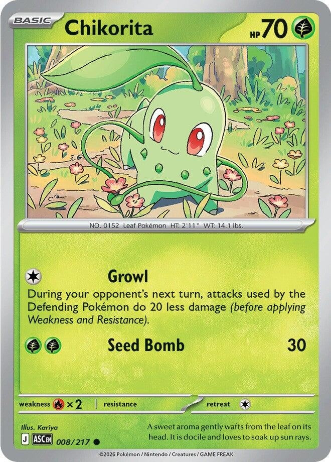 Image for Chikorita (008/217) (ME: Ascended Heroes) - Pokemon