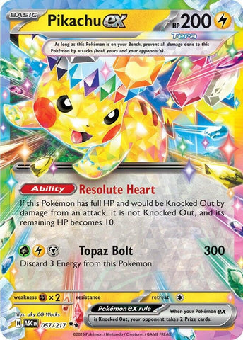 Image for Pikachu ex (057/217) (ME: Ascended Heroes) - Pokemon