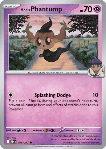 Image for Hop's Phantump (095/217) (ME: Ascended Heroes) - Pokemon