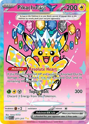 Image for Pikachu ex (277/217) (ME: Ascended Heroes) - Pokemon