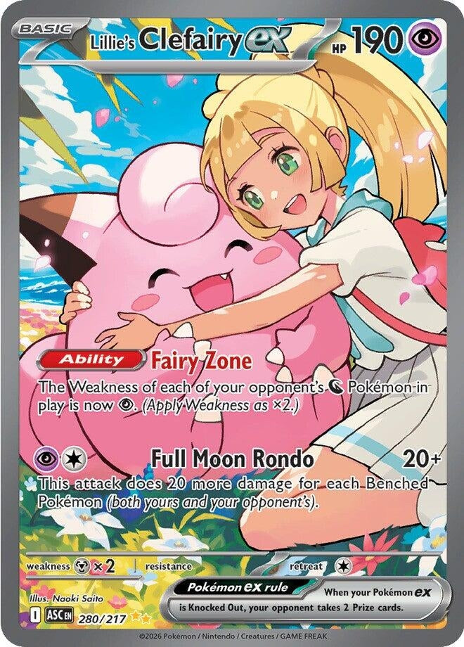 Image for Lillie's Clefairy ex (280/217) (ME: Ascended Heroes) - Pokemon