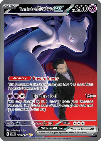 Image for Team Rocket's Mewtwo ex (281/217) (ME: Ascended Heroes) - Pokemon