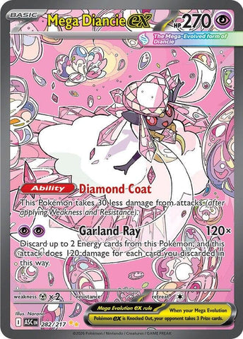 Image for Mega Diancie ex (282/217) (ME: Ascended Heroes) - Pokemon