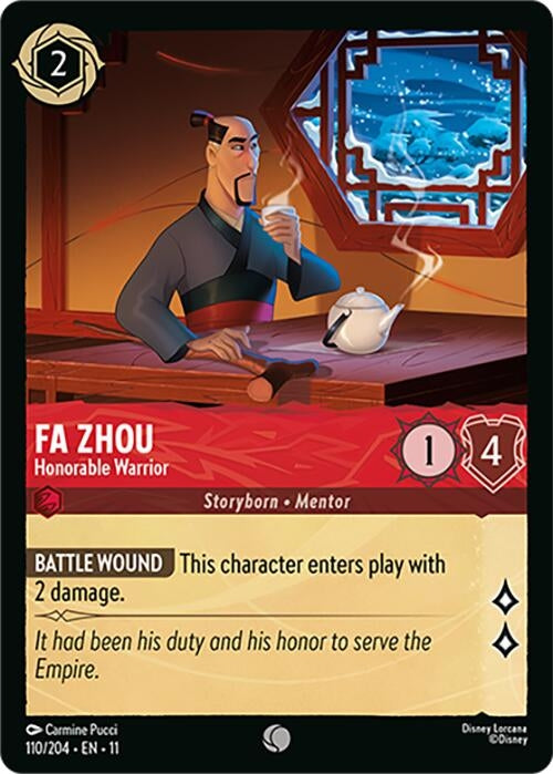 Image for Fa Zhou - Honorable Warrior (110/204) (Winterspell) - Disney Lorcana