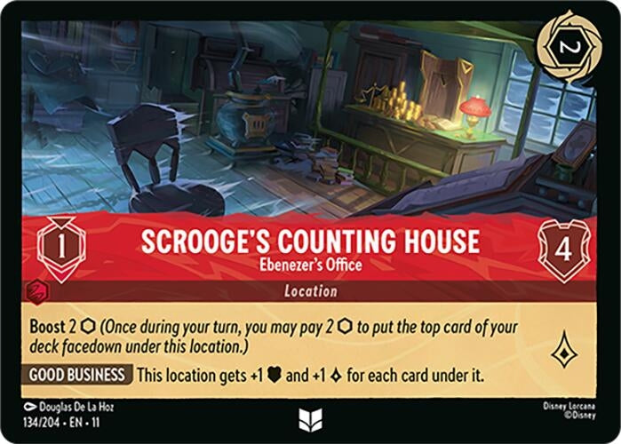 Image for Scrooge's Counting House - Ebenezer's Office (134/204) (Winterspell) - Disney Lorcana