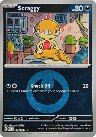 Image for Scraggy (Energy Symbol Pattern) (134/217) (ME: Ascended Heroes) - Pokemon