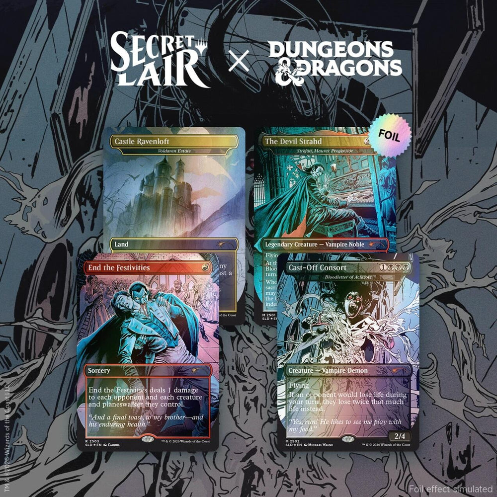 Image for Secret Lair Drop: Secret Lair x Dungeons & Dragons: Strahd’s Descent - Foil Edition - Magic: The Gathering