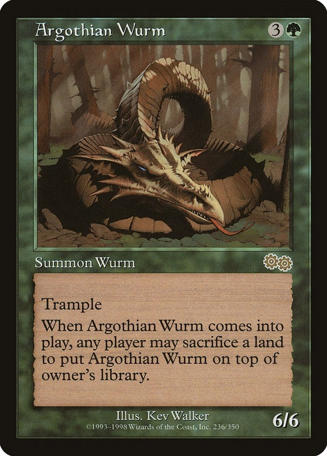 Image for Argothian Wurm (236) [Urza's Saga]