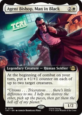 Image for Agent Bishop, Man in Black (Extended Art) (258) (Teenage Mutant Ninja Turtles) - Magic: The Gathering