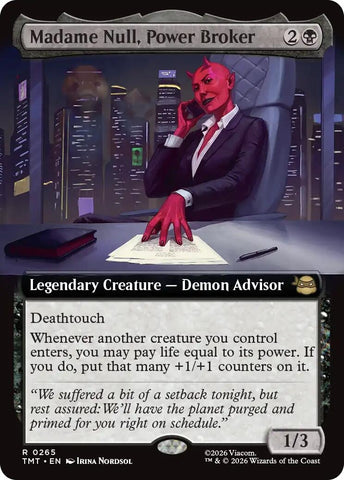 Image for Madame Null, Power Broker (Extended Art) (265) (Teenage Mutant Ninja Turtles) - Magic: The Gathering