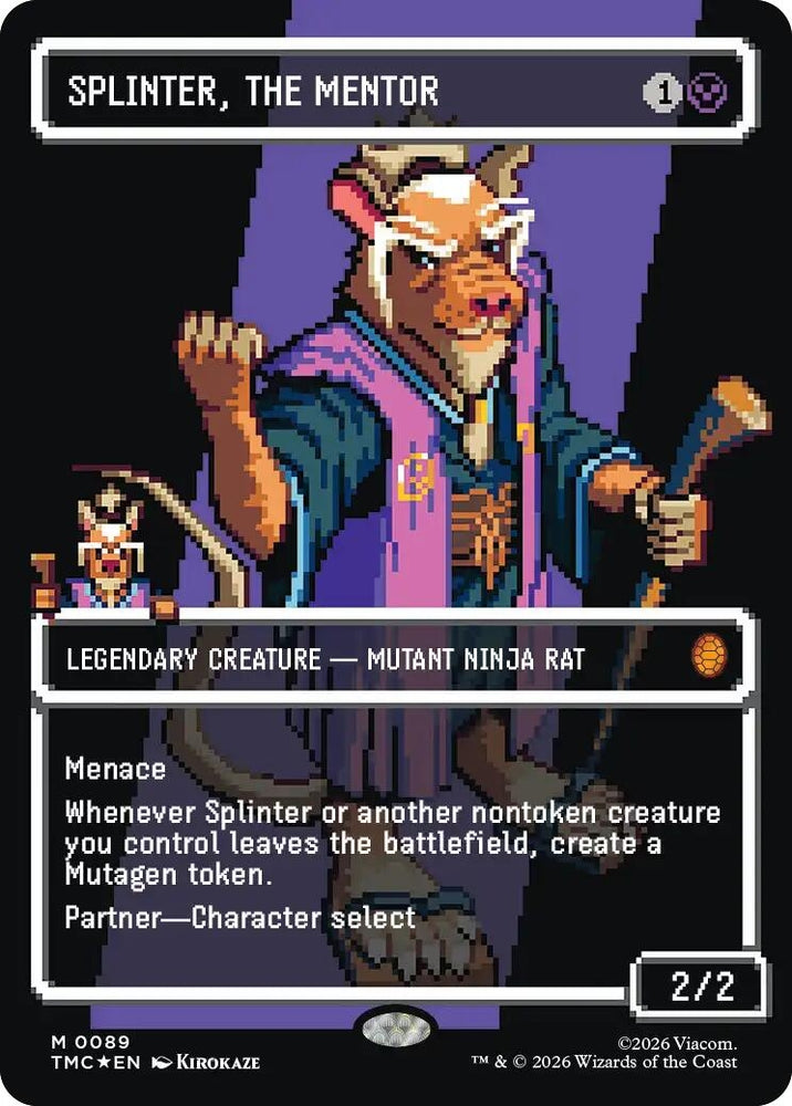 Image for Splinter, the Mentor (0089) (Borderless) (Surge Foil) (89) (Teenage Mutant Ninja Turtles) - Magic: The Gathering