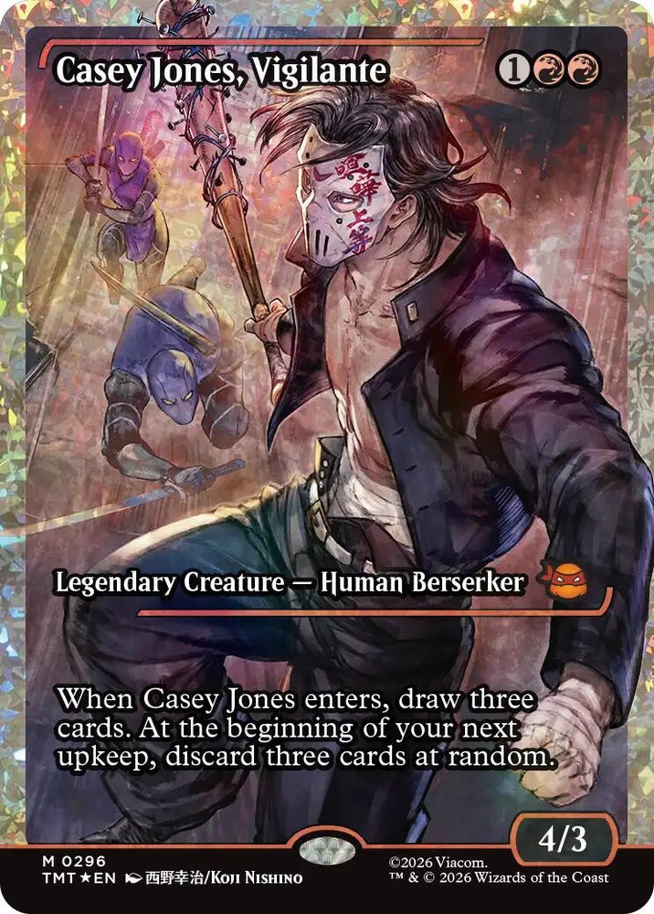 Image for Casey Jones, Vigilante (0296) (Showcase) (Fracture Foil) (296) (Teenage Mutant Ninja Turtles) - Magic: The Gathering