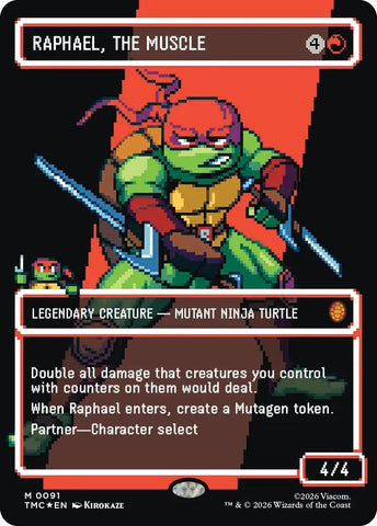 Image for Raphael, the Muscle (0091) (Borderless) (Surge Foil) (91) (Teenage Mutant Ninja Turtles) - Magic: The Gathering