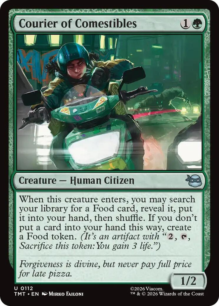 Image for Courier of Comestibles (112) (Teenage Mutant Ninja Turtles) - Magic: The Gathering