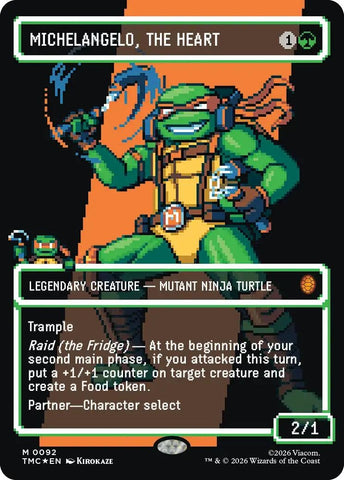 Image for Michelangelo, the Heart (0092) (Borderless) (Surge Foil) (92) (Teenage Mutant Ninja Turtles) - Magic: The Gathering