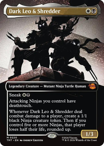 Image for Dark Leo & Shredder (Borderless) (220) (Teenage Mutant Ninja Turtles) - Magic: The Gathering
