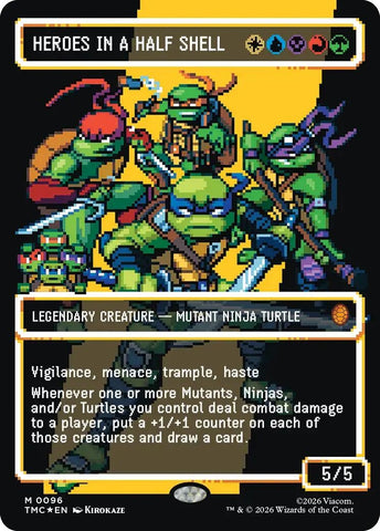 Image for Heroes in a Half Shell (0096) (Borderless) (Surge Foil) (96) (Teenage Mutant Ninja Turtles) - Magic: The Gathering