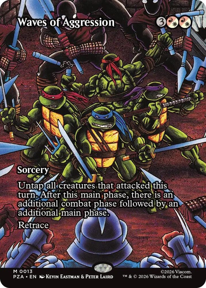 Image for Waves of Aggression (Borderless) (13) (Teenage Mutant Ninja Turtles Eternal-Legal) - Magic: The Gathering