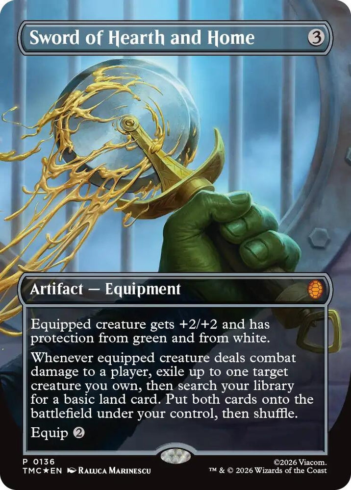 Image for Sword of Hearth and Home (Borderless) (136) (Commander: Teenage Mutant Ninja Turtles) - Magic: The Gathering