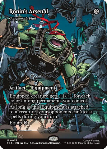 Image for Ronin's Arsenal - Conqueror's Flail (Borderless) (15) (Teenage Mutant Ninja Turtles Eternal-Legal) - Magic: The Gathering