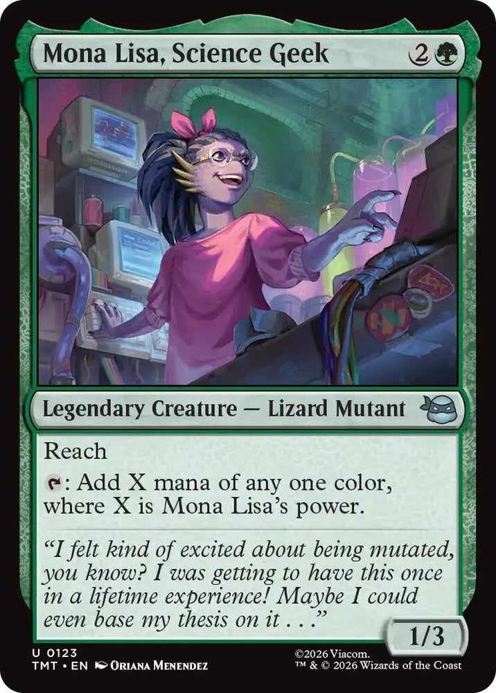 Image for Mona Lisa, Science Geek (123) (Teenage Mutant Ninja Turtles) - Magic: The Gathering