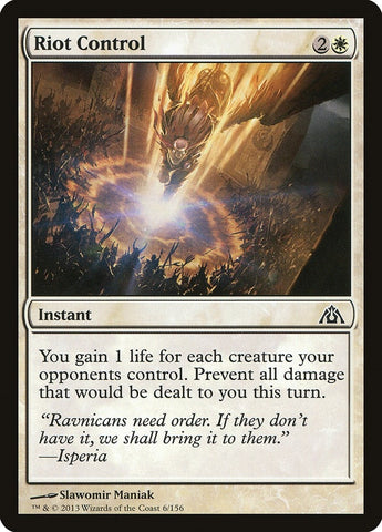 Image for Riot Control (6) - Magic: The Gathering