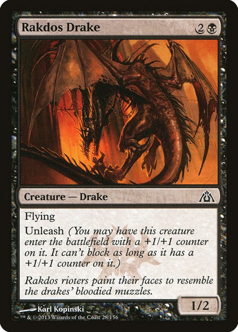 Image for Rakdos Drake (28) [Dragon's Maze]