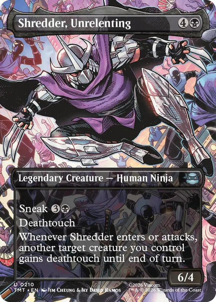 Image for Shredder, Unrelenting (Borderless) (210) (Teenage Mutant Ninja Turtles) - Magic: The Gathering