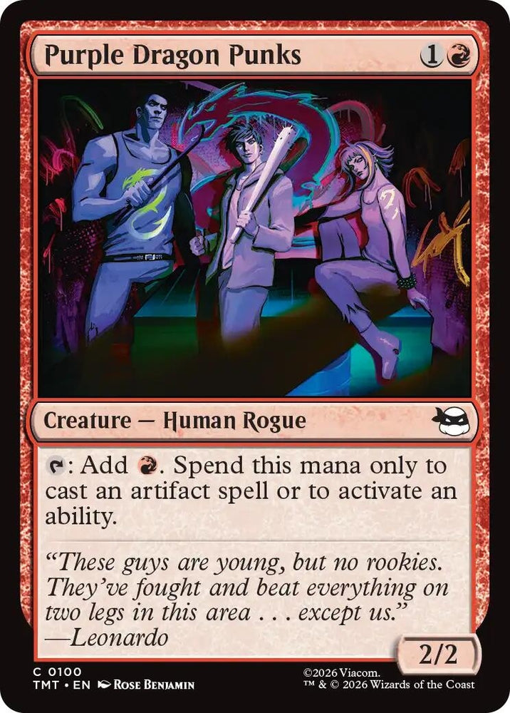 Image for Purple Dragon Punks (100) (Teenage Mutant Ninja Turtles) - Magic: The Gathering