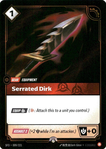 Serrated Dirk (009/221) (Riftbound Organized Play Promotional Cards)