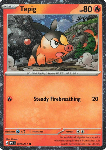 Tepig - 029/217 (Cosmos Holo) (029/217) (Miscellaneous Cards & Products)