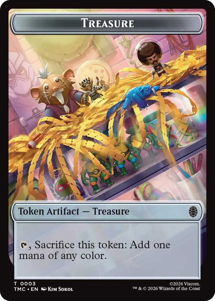 Image for Treasure // Robot Double-Sided Token (3 // 10) (Commander: Teenage Mutant Ninja Turtles) - Magic: The Gathering