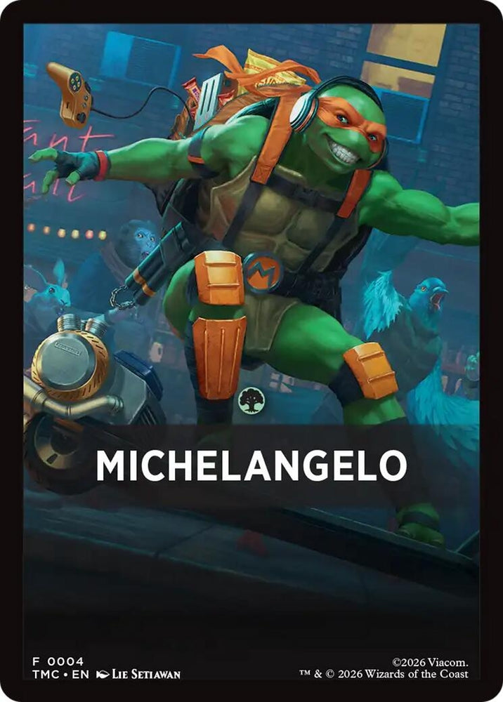 Image for Michelangelo Theme Card (4) (Commander: Teenage Mutant Ninja Turtles) - Magic: The Gathering