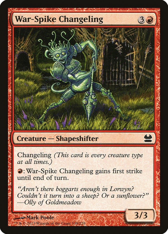 Image for War-Spike Changeling (139) [Modern Masters]