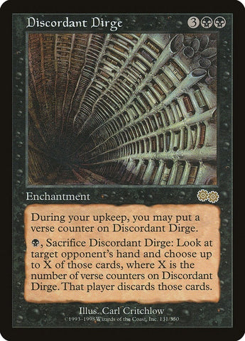 Image for Discordant Dirge (131) [Urza's Saga]