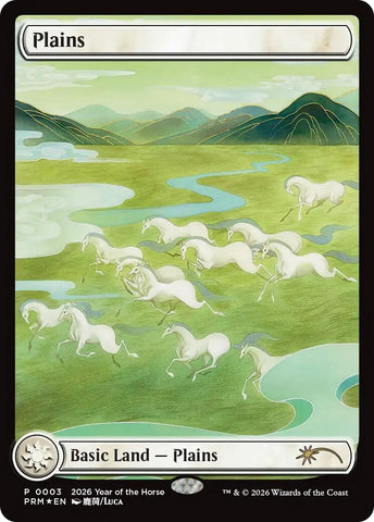 Image for Plains (Year of the Horse 2026) (3) (Standard Showdown Promos) - Magic: The Gathering