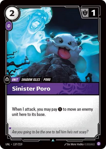 Image for Sinister Poro (137/219) (Unleashed) - Riftbound: League of Legends Trading Card Game