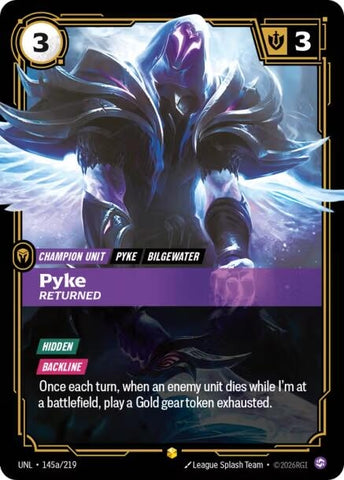 Image for Pyke - Returned (Alternate Art) (145a/219) (Unleashed) - Riftbound: League of Legends Trading Card Game