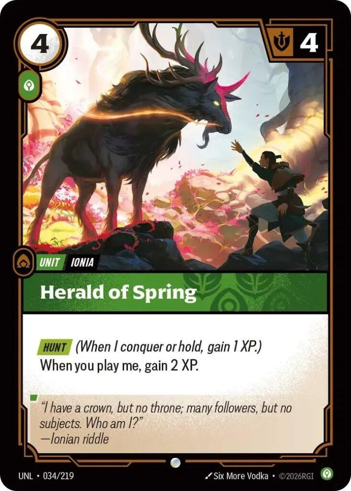 Image for Herald of Spring (034/219) (Unleashed) - Riftbound: League of Legends Trading Card Game
