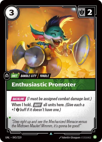 Image for Enthusiastic Promoter (043/219) (Unleashed) - Riftbound: League of Legends Trading Card Game
