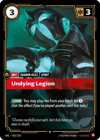 Image for Undying Legion (025/219) (Unleashed) - Riftbound: League of Legends Trading Card Game