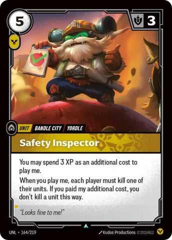 Image for Safety Inspector (164/219) (Unleashed) - Riftbound: League of Legends Trading Card Game