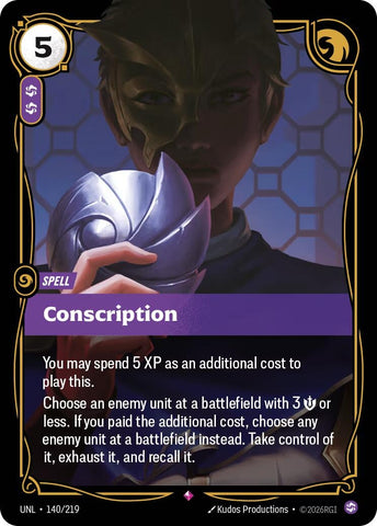 Image for Conscription (140/219) (Unleashed) - Riftbound: League of Legends Trading Card Game
