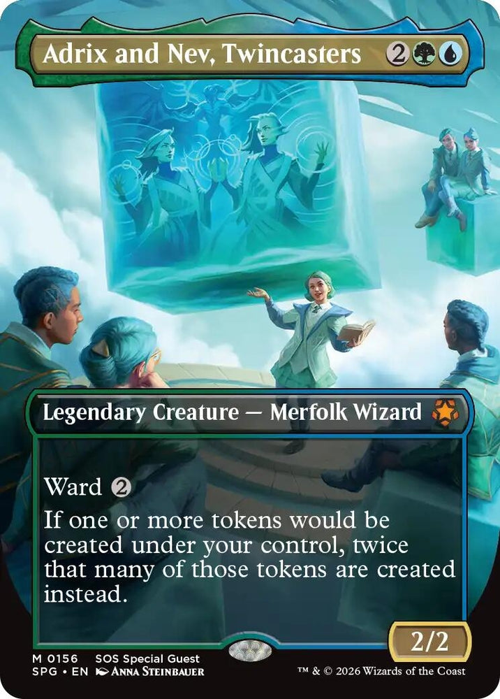 Image for Adrix and Nev, Twincasters (Borderless) (156) (Special Guests) - Magic: The Gathering