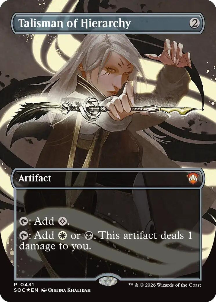Image for Talisman of Hierarchy (Borderless) (431) (Commander: Secrets of Strixhaven) - Magic: The Gathering