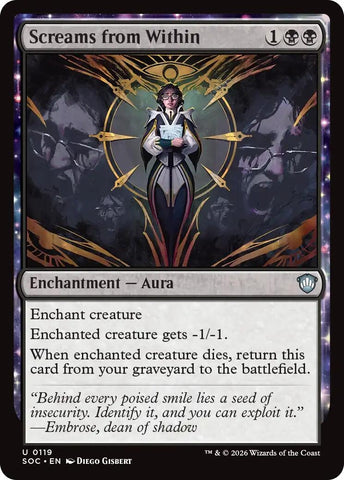 Image for Screams from Within (119) (Commander: Secrets of Strixhaven) - Magic: The Gathering