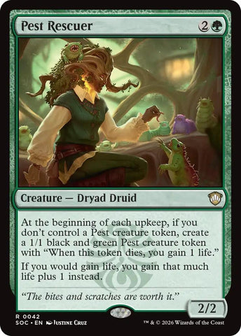Image for Pest Rescuer (42) (Commander: Secrets of Strixhaven) - Magic: The Gathering