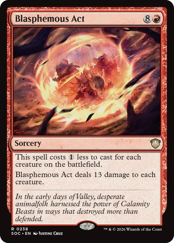 Image for Blasphemous Act (238) (Secrets of Strixhaven) - Magic: The Gathering